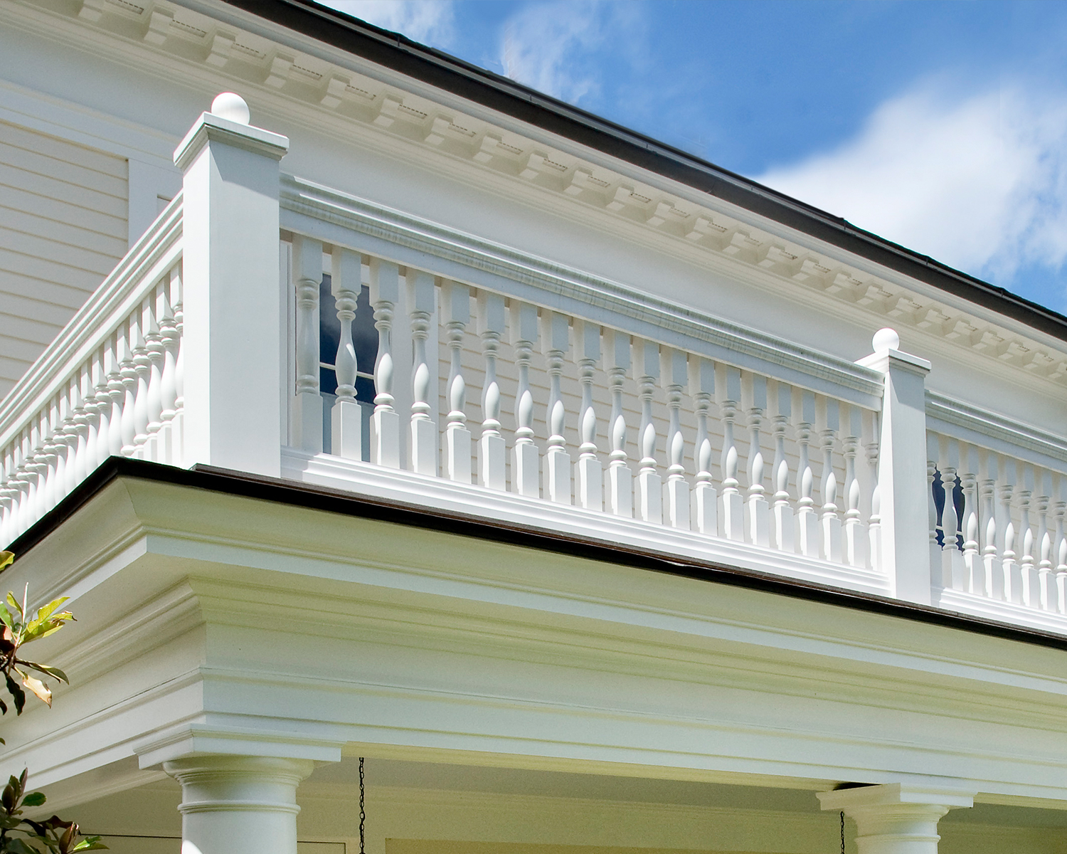Polyurethane railings and mouldings for durable architectural detailing
